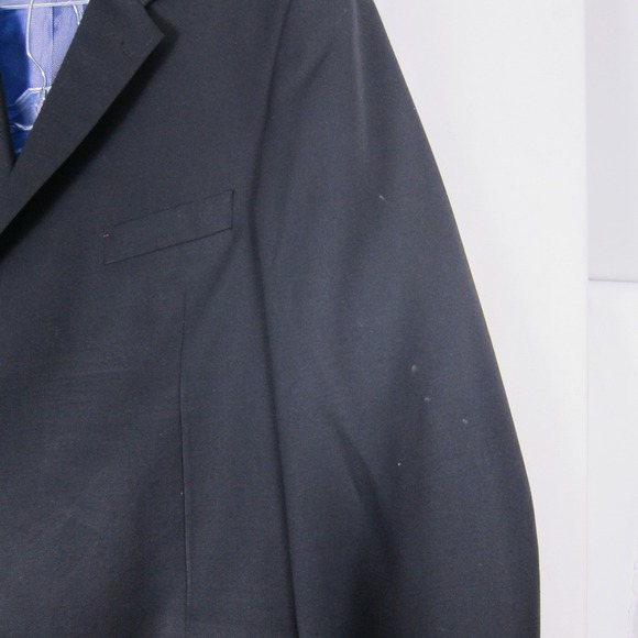 Ervin Magic Johnson Suit Black 50 Jacket Blazer 44/28 Pants Wool - Picture 10 of 16